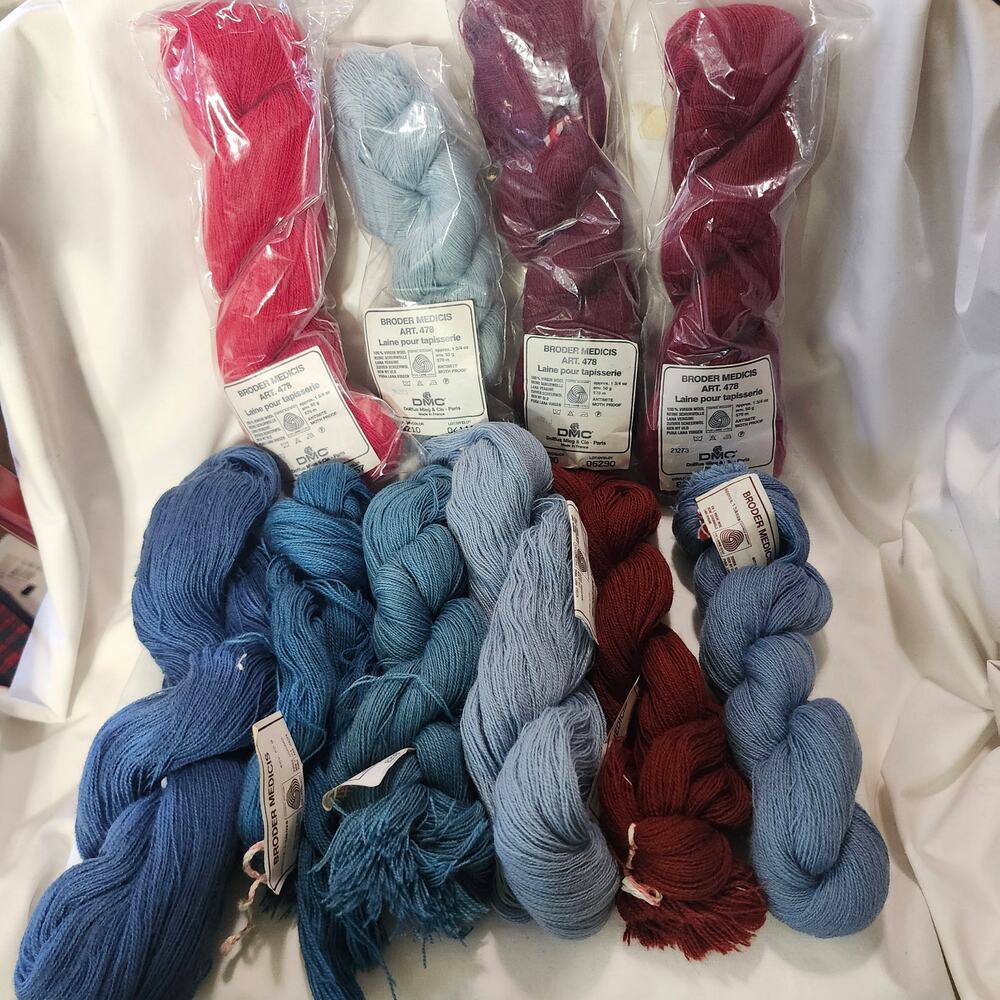10 Hanks DMC Broder Medicis Art 478 50g 570m Red Blue Brick PO